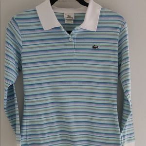 Lacoste stripe collared shirt